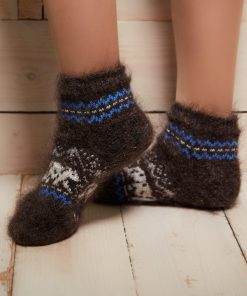 Unisex Rambling Bear Non-Binding Goat Wool Low-Cut Socks