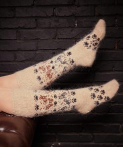 Women's Furry Friends Goat Wool Knee-High Socks