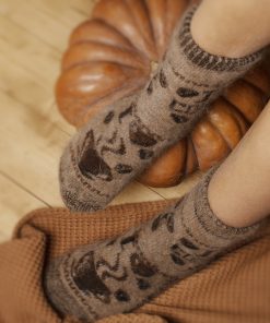 Women's I Love Coffee Thick Goat Wool Crew Socks