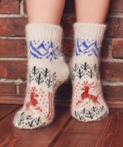 Unisex Alpine Forest Goat Wool Low-Cut Socks