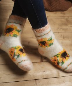 Women's Winter Sunshine Thick Goat Wool Crew Socks