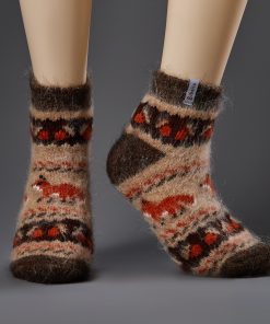 Women's Fall Foxes Goat Wool Low-Cut Socks