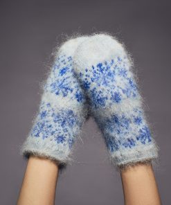 Women's Crystal Frost Non-Binding Goat Wool Mittens