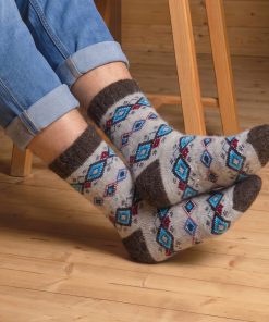 Men's Mesa Mosaic Goat Wool Crew Socks