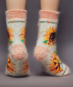 Women's Winter Sunshine Thick Goat Wool Crew Socks