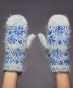 Women's Crystal Frost Non-Binding Goat Wool Mittens