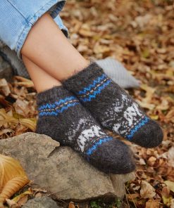 Unisex Rambling Bear Non-Binding Goat Wool Low-Cut Socks