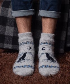 Unisex Moonlit Howl Goat Wool Thick Low-Cut Socks