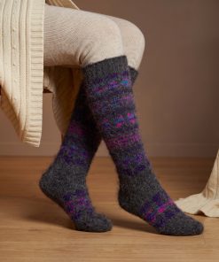 Women's Dusk Meadow Goat Wool Knee-High Socks