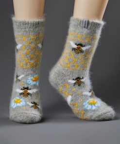 Women's Bee Cozy Goat Wool Crew Socks