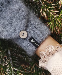 Women's Midnight Veil Goat Wool Mitten Gloves