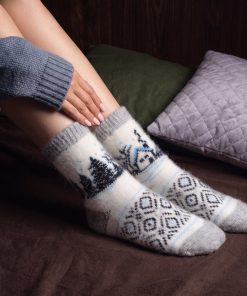 Women's Comfy Cottage Goat Wool Crew Socks