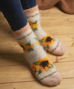 Women's Winter Sunshine Thick Goat Wool Crew Socks