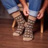 Men's Nordic Forest Goat Wool Crew Socks