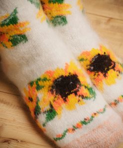 Women's Winter Sunshine Thick Goat Wool Crew Socks