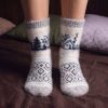 Women's Comfy Cottage Goat Wool Crew Socks
