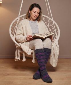 Women's Dusk Meadow Goat Wool Knee-High Socks