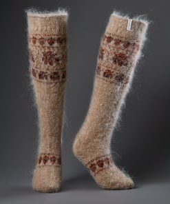 Women's Copper Garland Goat Wool Knee-High Socks