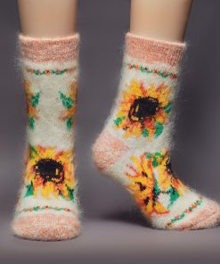 Women's Winter Sunshine Thick Goat Wool Crew Socks