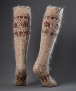 Women's Copper Garland Goat Wool Knee-High Socks