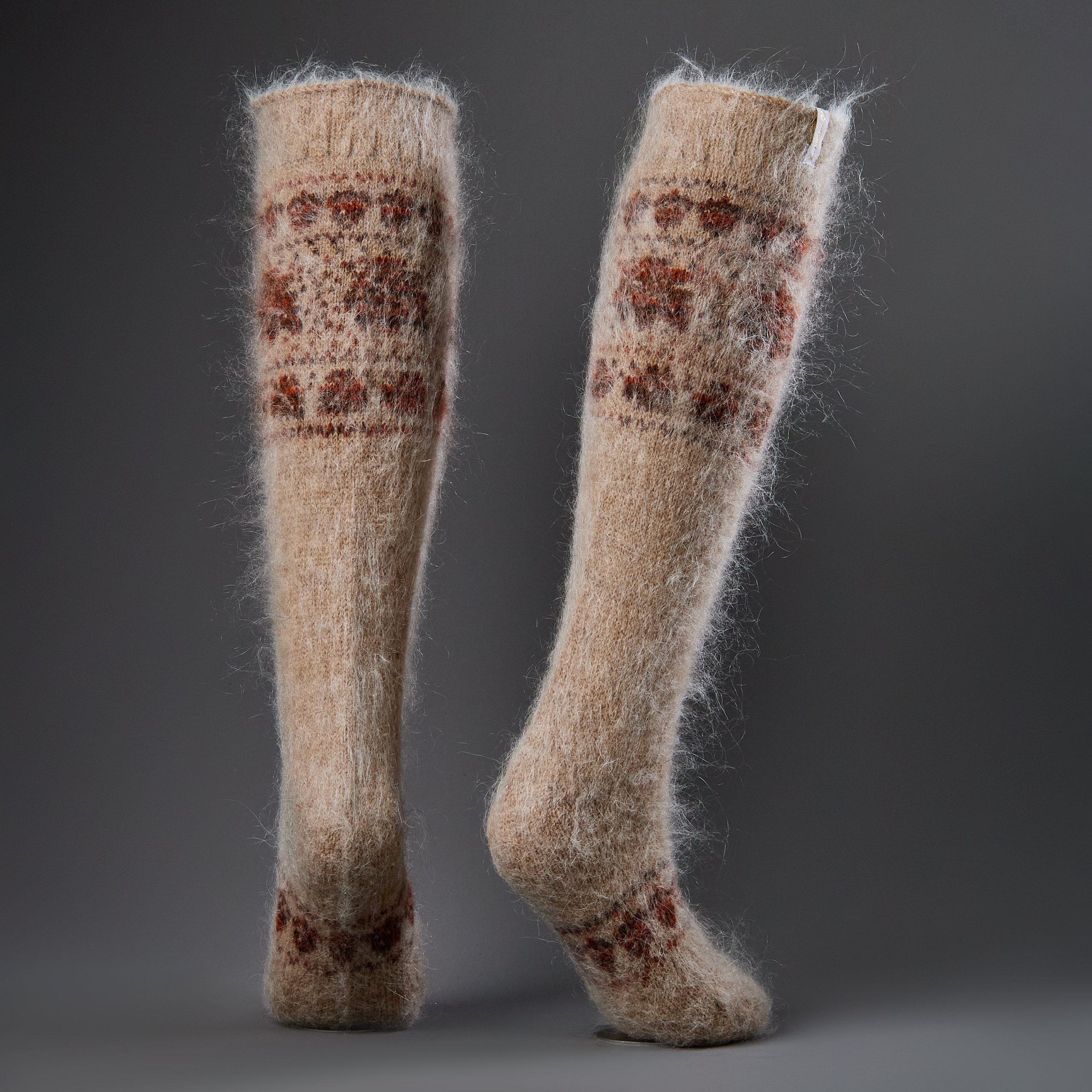 sm-image-59dfe78b05a7b4e953e8892e Women's Copper Garland Goat Wool Knee-High Socks