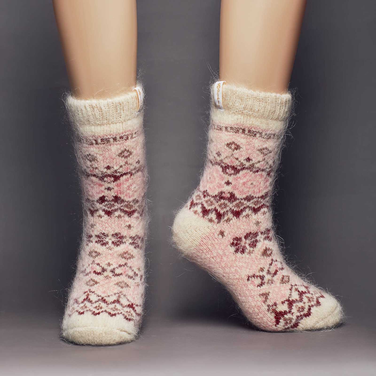 sm-image-60c7eca2df3d9aa183c42f37 Women's Cranberry Delight Goat Wool Thick Crew Socks