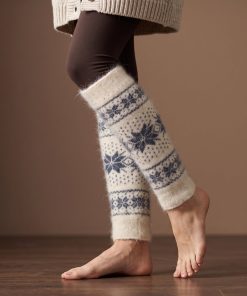 Women's Snow Star Goat Wool Leg Warmers