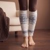 Women's Snow Ribbon Goat Wool Leg Warmers