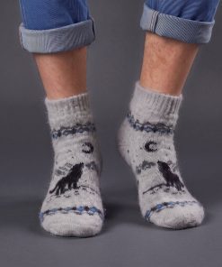 Unisex Moonlit Howl Goat Wool Thick Low-Cut Socks