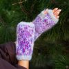 Women's Bohemian Snowfall Goat Wool Fingerless Gloves