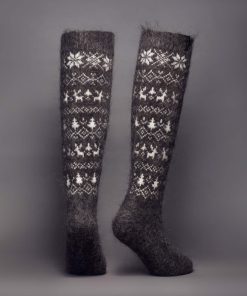 Women's Midnight Woods Goat Wool Knee-High Socks
