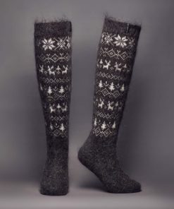 Women's Midnight Woods Goat Wool Knee-High Socks