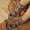 Women's I Love Coffee Thick Goat Wool Crew Socks