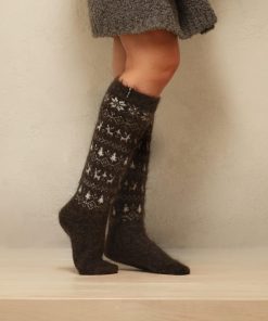 Women's Midnight Woods Goat Wool Knee-High Socks