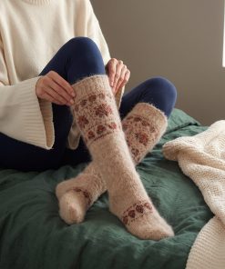 Women's Copper Garland Goat Wool Knee-High Socks