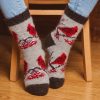 Women's Crimson Cardinals Goat Wool Crew Socks