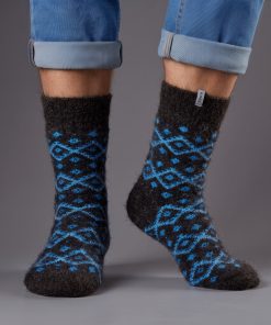 Men's Black Diamond Goat Wool Crew Socks