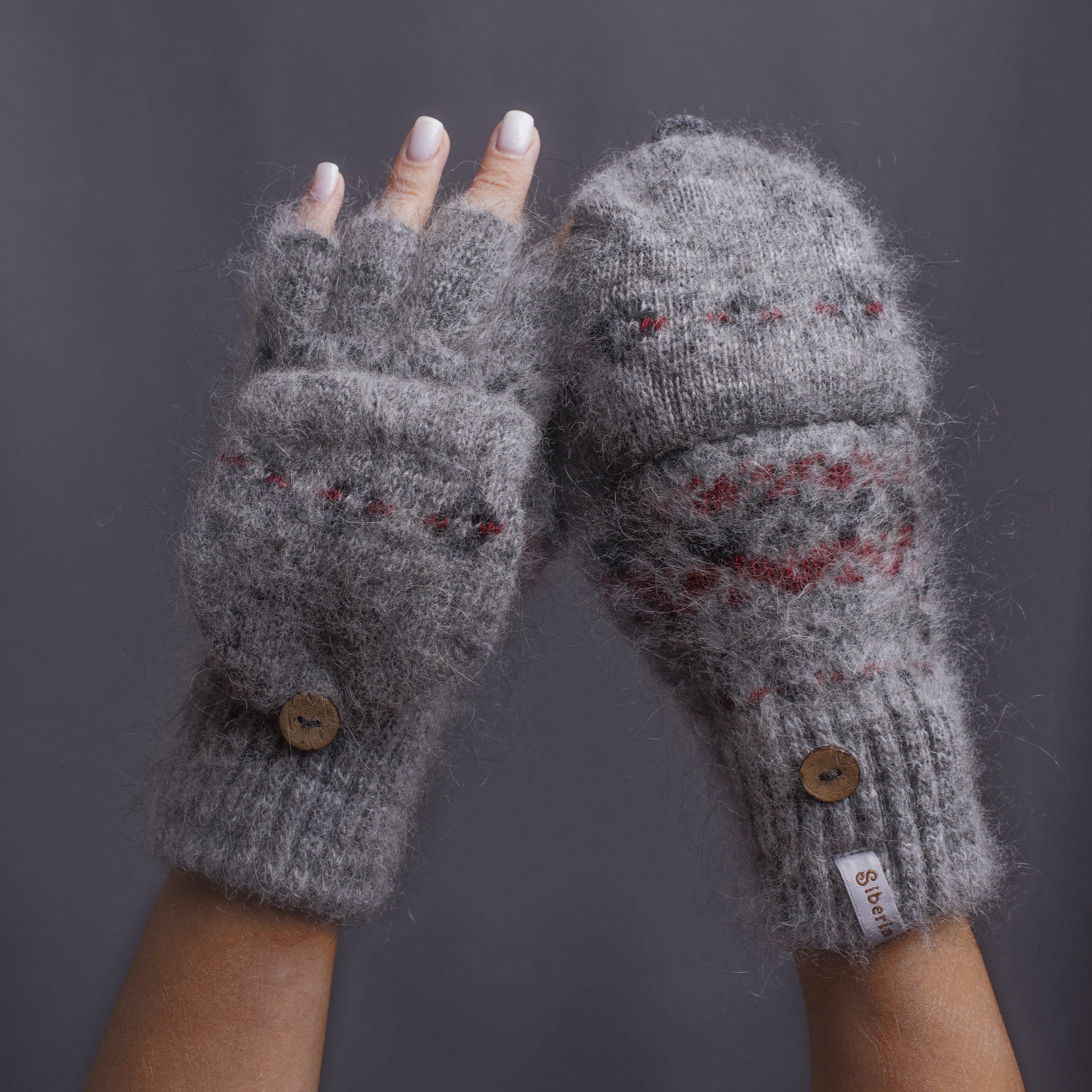 sm-image-9a48d0dd45ce03a0e87d2f5c Women's Geometric Charm Goat Wool Mitten Gloves