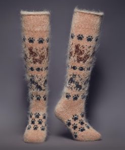 Women's Furry Friends Goat Wool Knee-High Socks