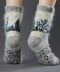 Women's Comfy Cottage Goat Wool Crew Socks