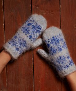 Women's Crystal Frost Non-Binding Goat Wool Mittens