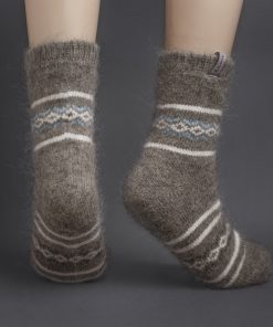 Unisex Arctic Fog Thick Goat Wool Crew Socks
