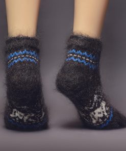 Unisex Rambling Bear Non-Binding Goat Wool Low-Cut Socks