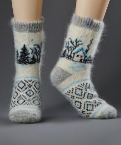 Women's Comfy Cottage Goat Wool Crew Socks