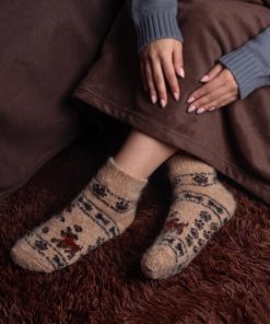 Unisex Puppy Love Goat Wool Thick Low-Cut Socks