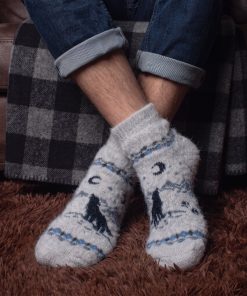 Unisex Moonlit Howl Goat Wool Thick Low-Cut Socks