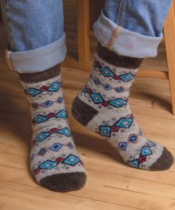 Men's Mesa Mosaic Goat Wool Crew Socks