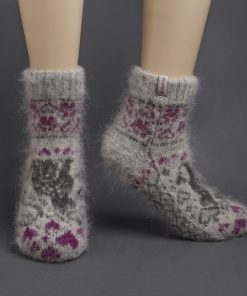 Women's Kittie Love Goat Wool Low-Cut Socks