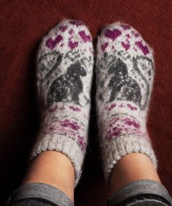 Women's Kittie Love Goat Wool Low-Cut Socks