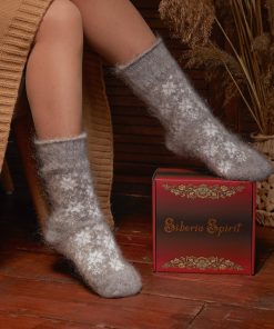 Unisex Snowstorm Non-Binding Goat Wool Crew Socks